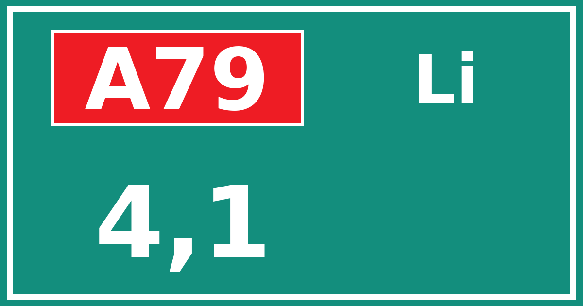 Hectometerbord A79 4,1 zijde Li