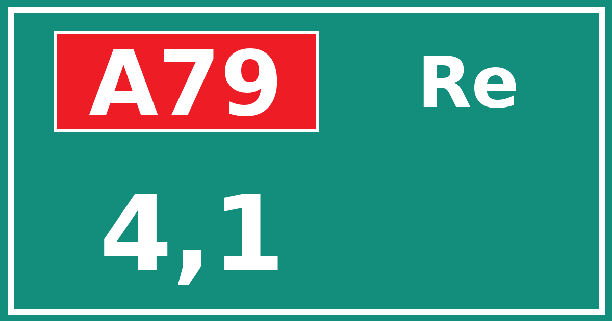Hectometerbord A79 4,1 zijde Re