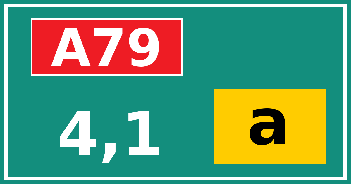 Hectometerbord A79 4,1 letter a