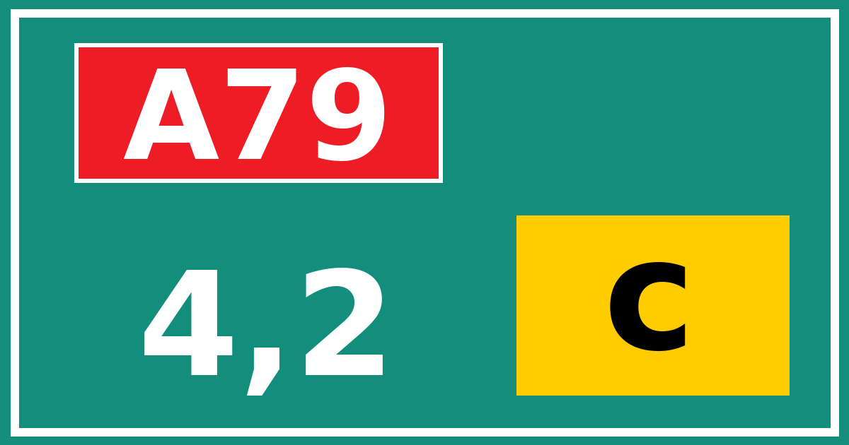 Hectometerbord A79 4,2 letter c