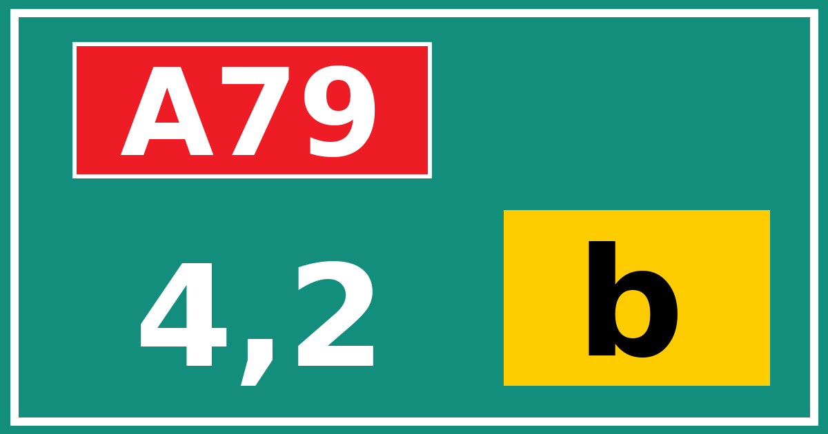 Hectometerbord A79 4,2 letter b