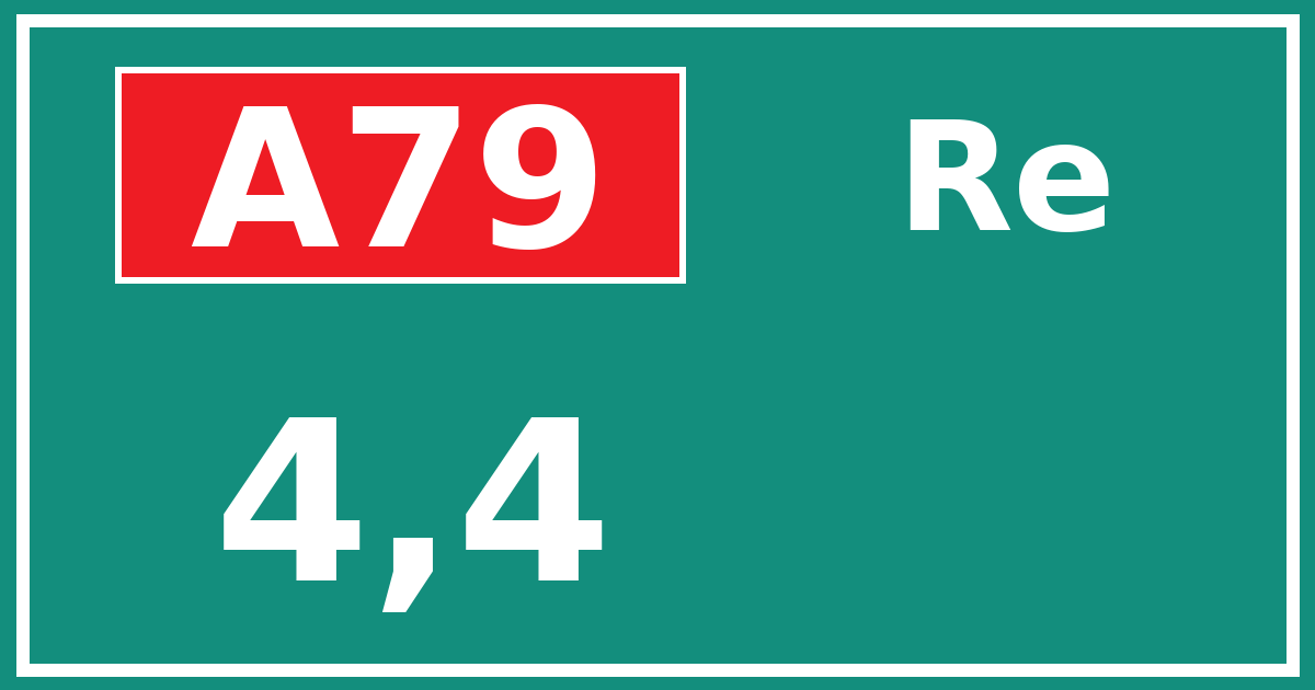 Hectometerbord A79 4,4 zijde Re