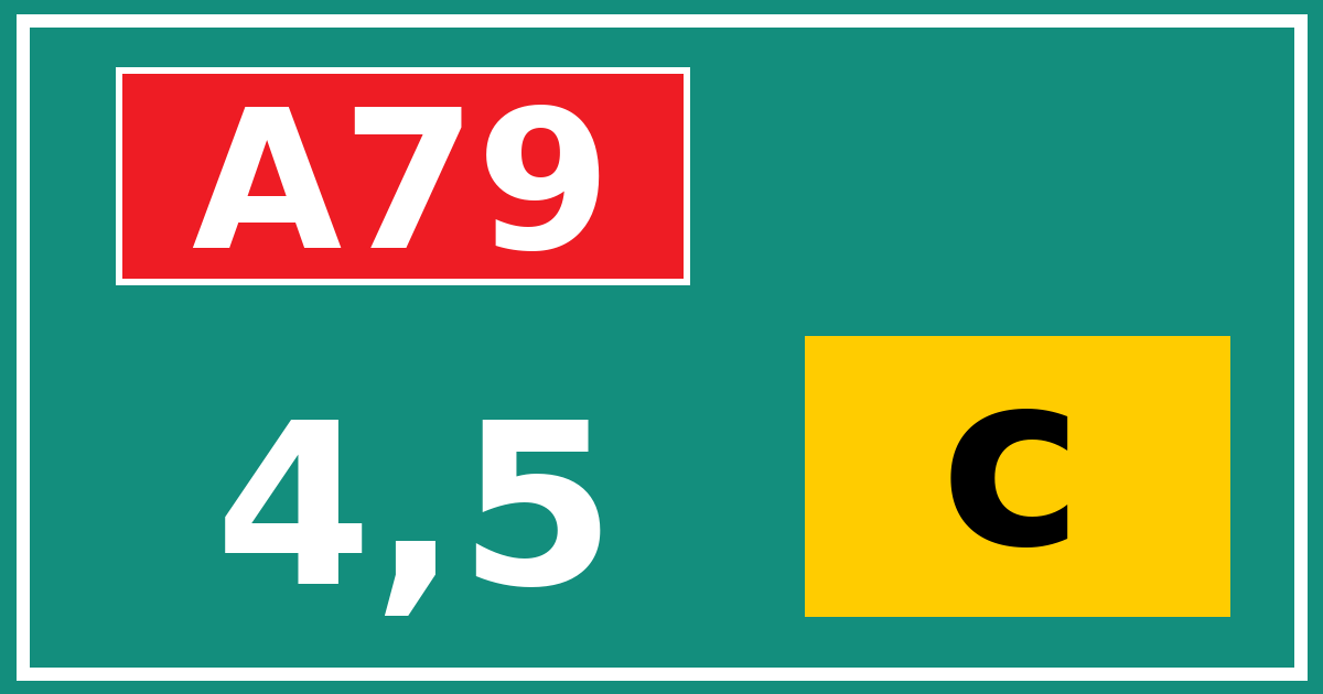 Hectometerbord A79 4,5 letter c