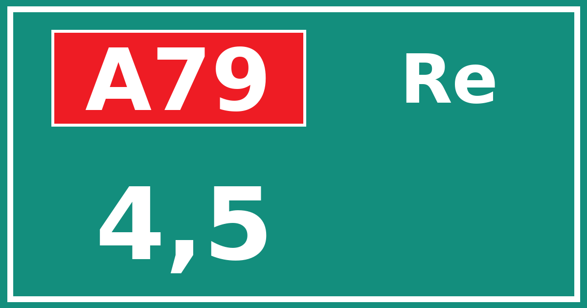 Hectometerbord A79 4,5 zijde Re