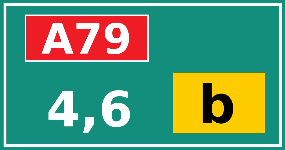 Hectometerbord A79 4,6 letter b