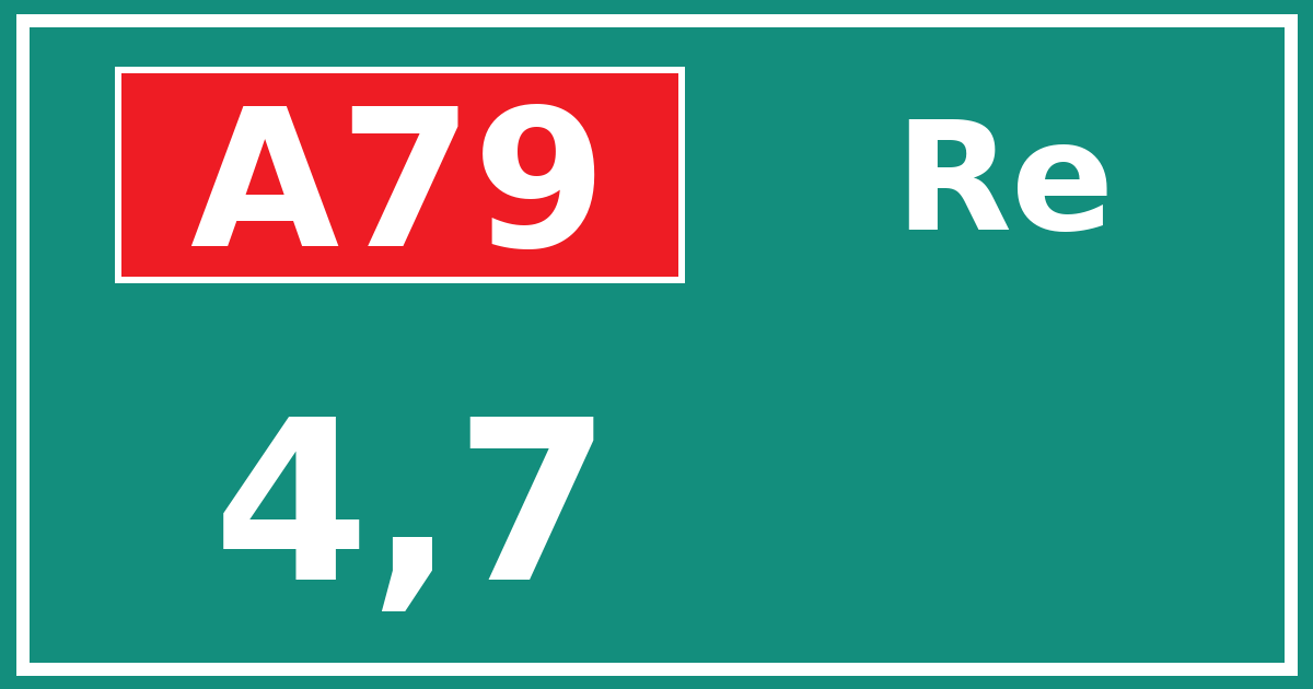Hectometerbord A79 4,7 zijde Re