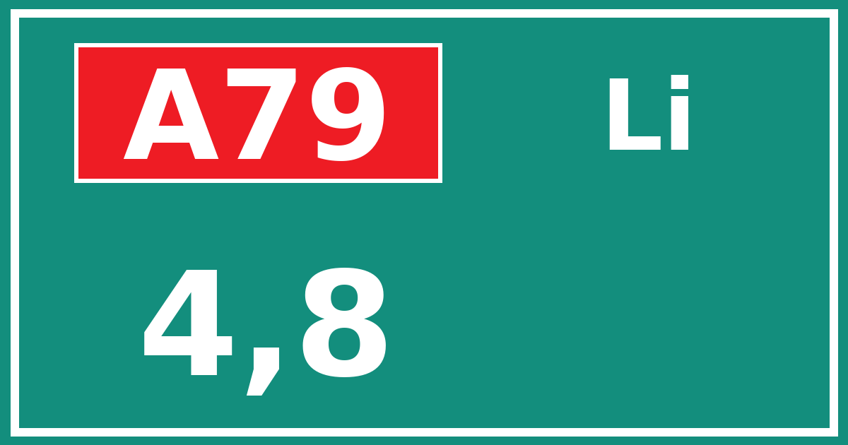 Hectometerbord A79 4,8 zijde Li