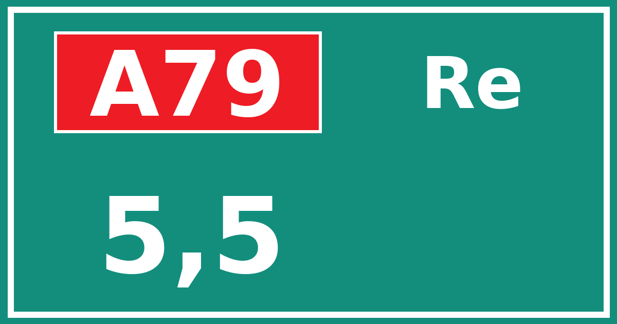 Hectometerbord A79 5,5 zijde Re
