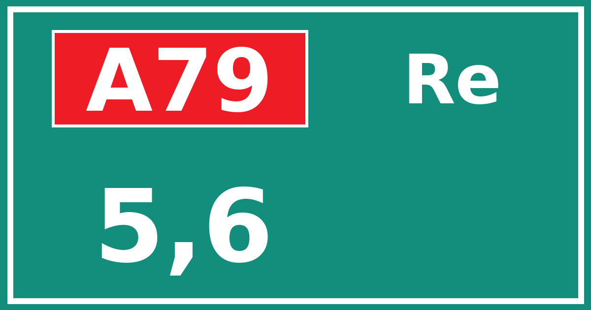 Hectometerbord A79 5,6 zijde Re