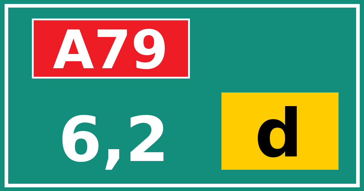Hectometerbord A79 6,2 letter d