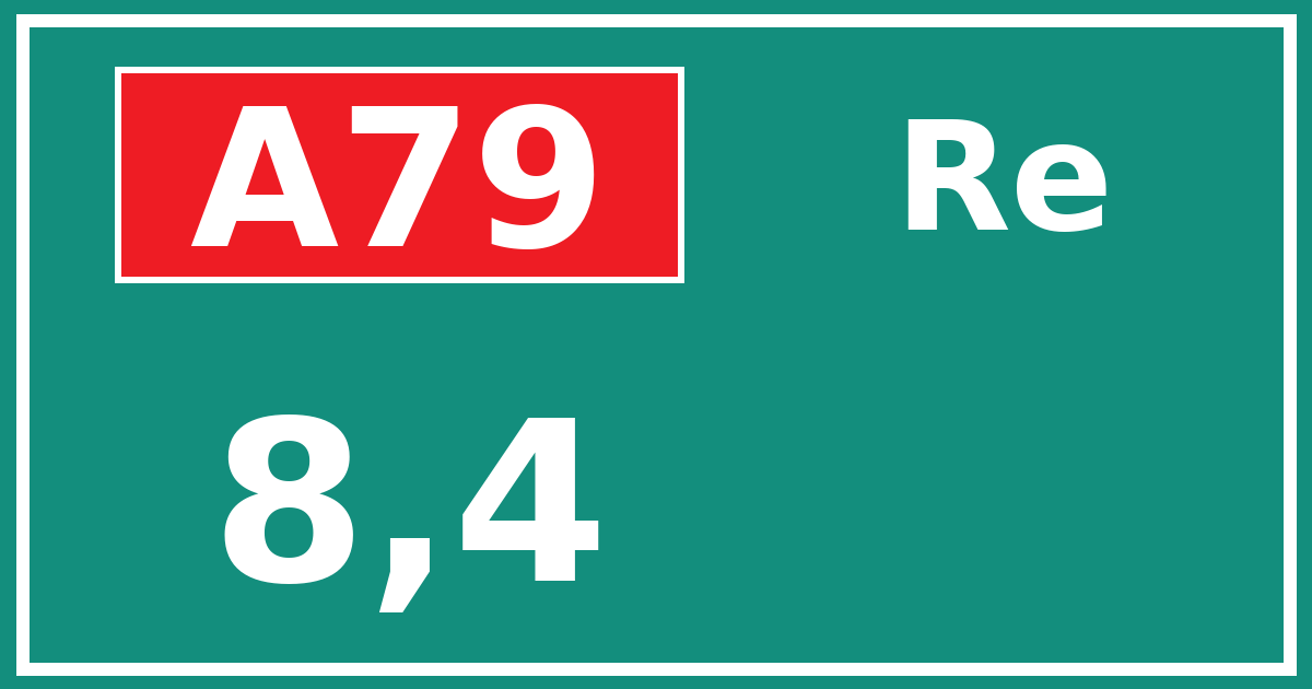 Hectometerbord A79 8,4 zijde Re