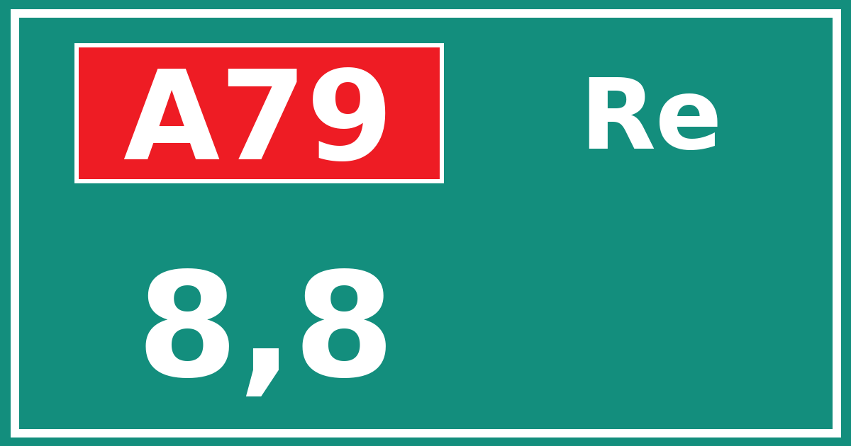 Hectometerbord A79 8,8 zijde Re