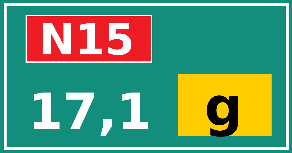 Hectometerbord N15 17,1 letter g