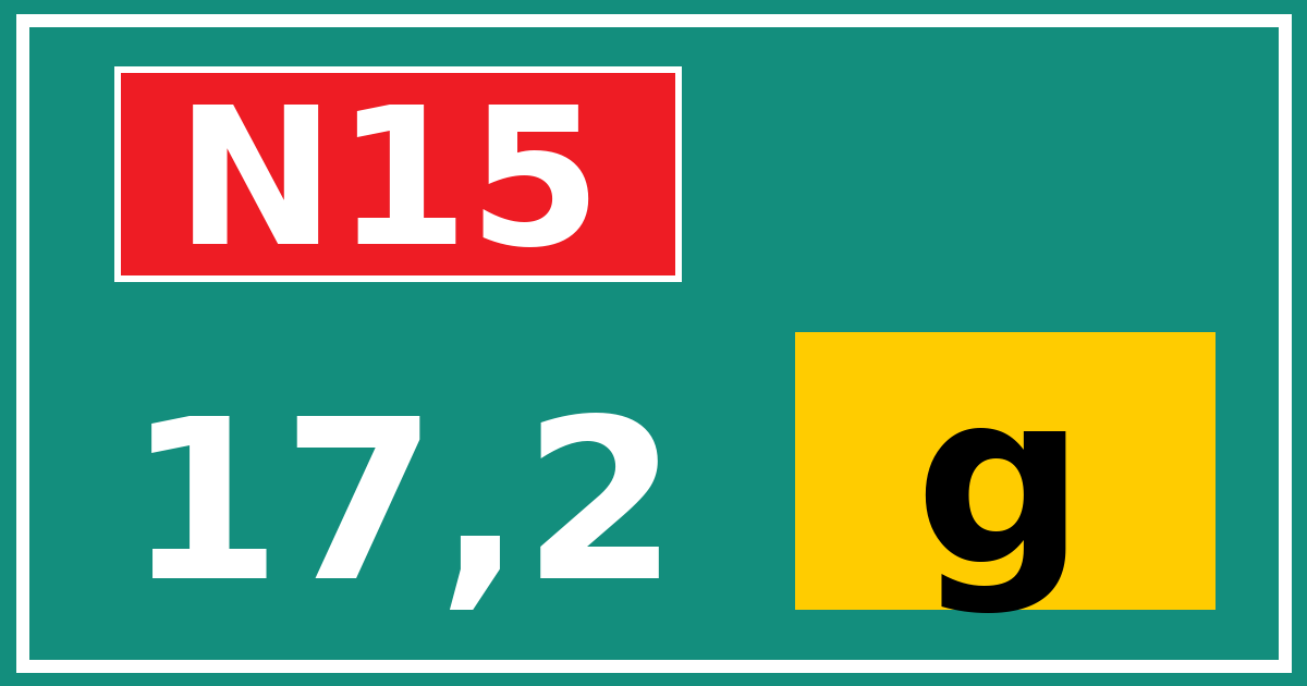 Hectometerbord N15 17,2 letter g