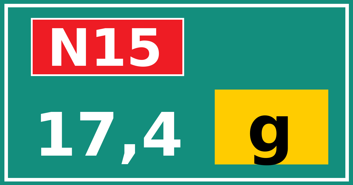 Hectometerbord N15 17,4 letter g
