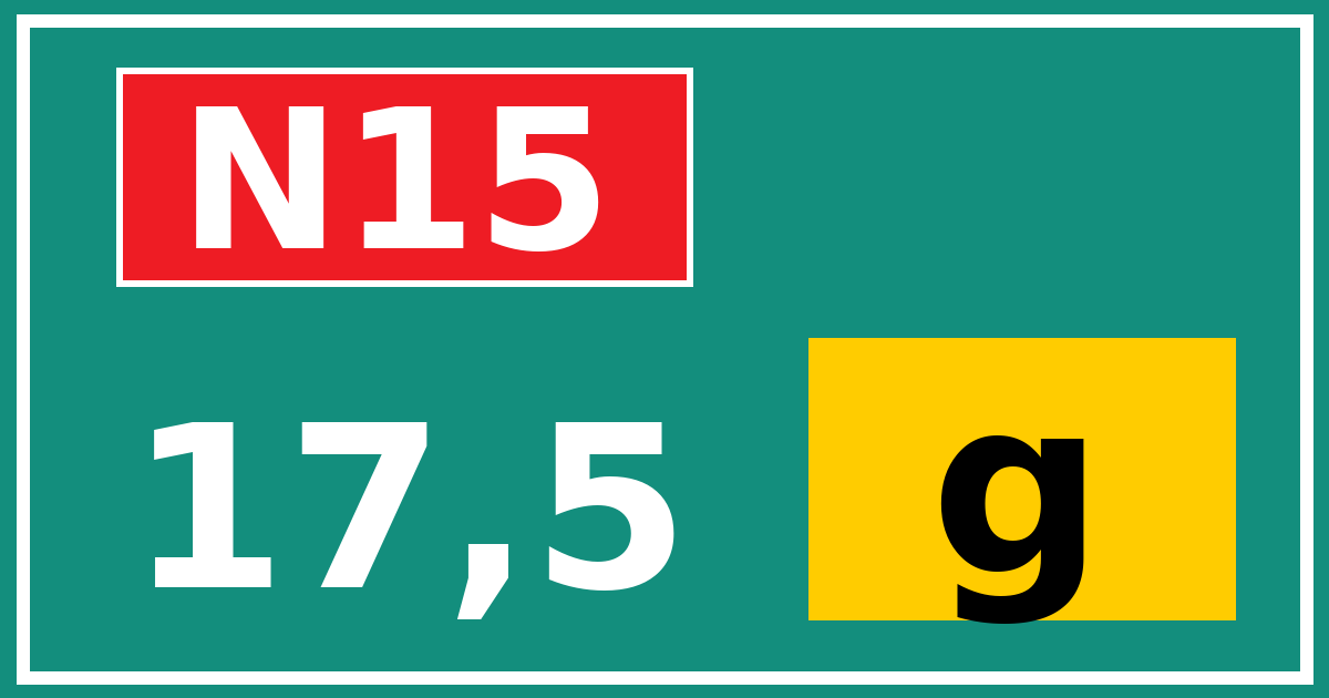 Hectometerbord N15 17,5 letter g
