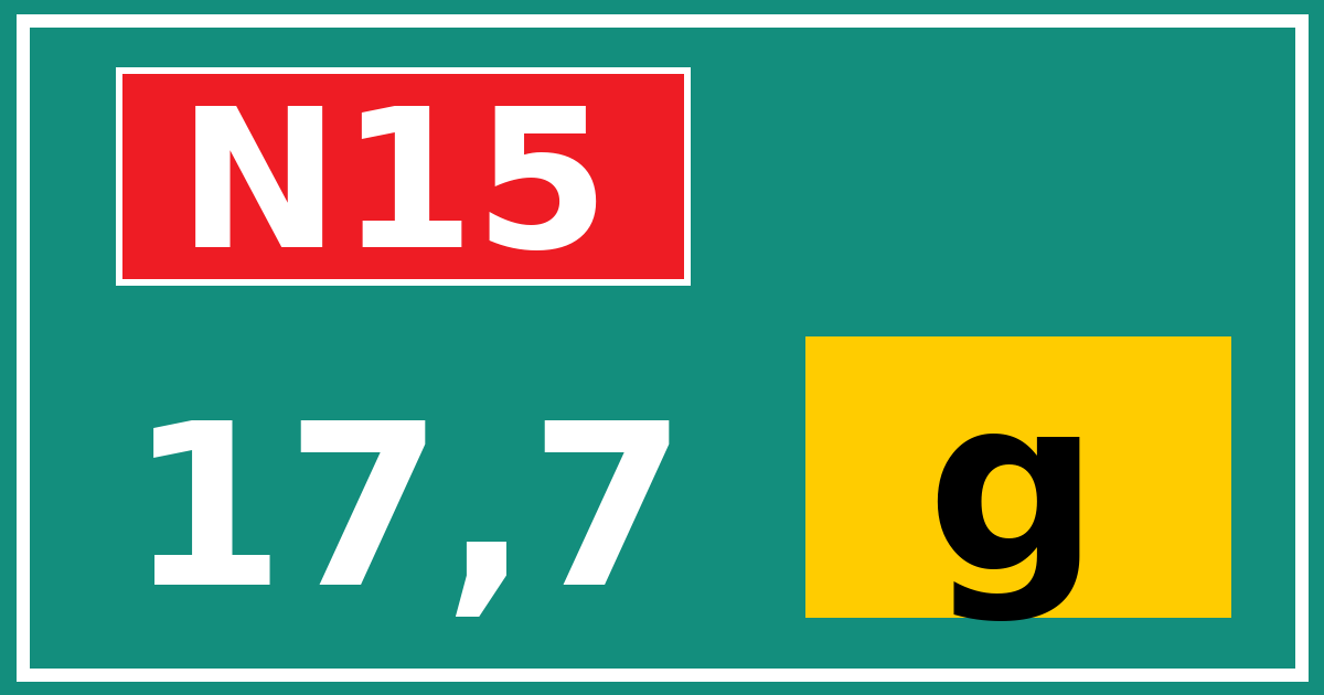 Hectometerbord N15 17,7 letter g