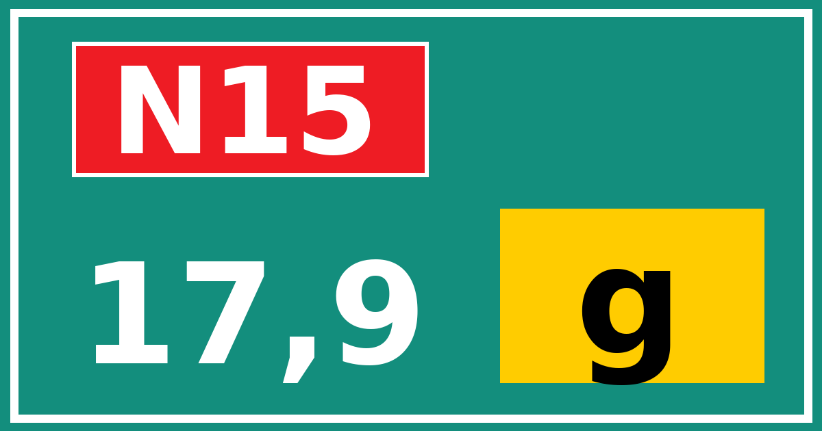 Hectometerbord N15 17,9 letter g