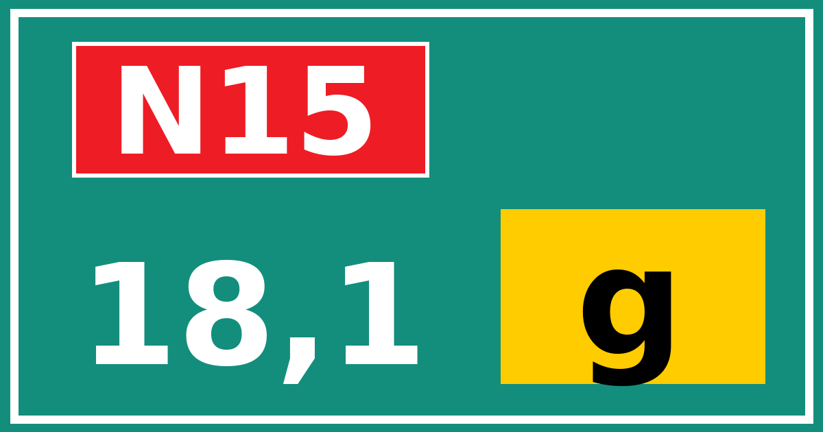 Hectometerbord N15 18,1 letter g
