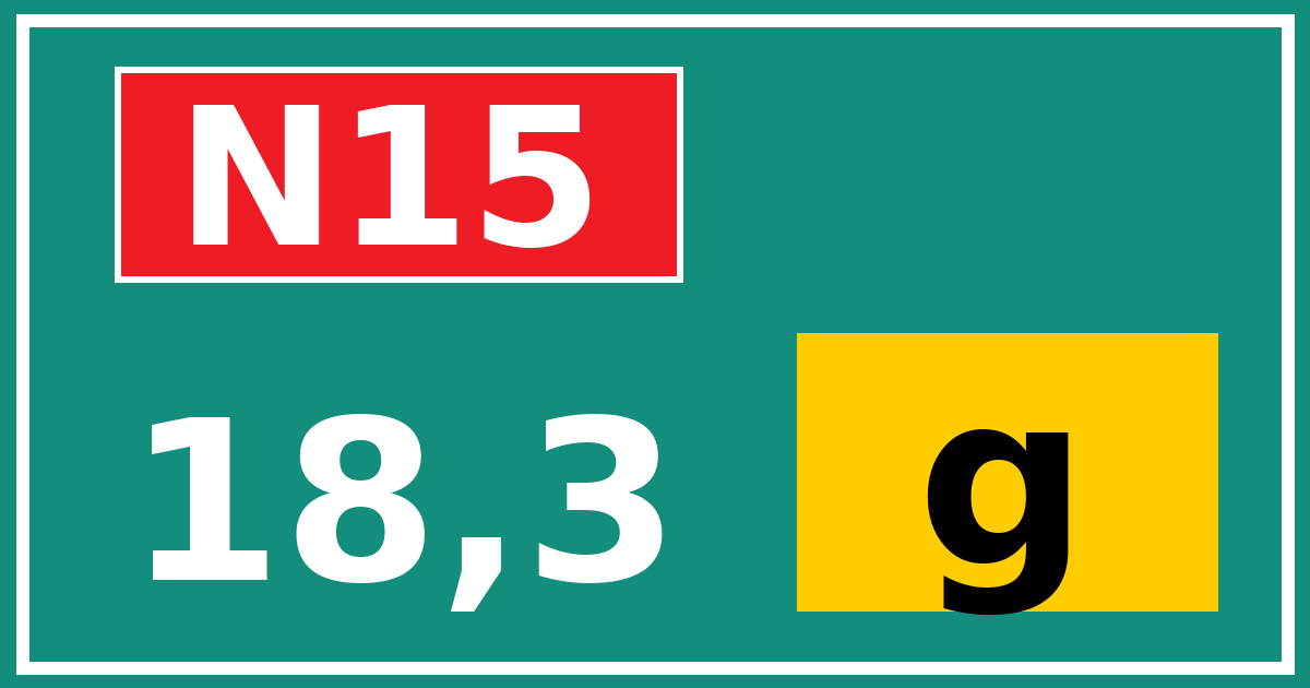 Hectometerbord N15 18,3 letter g