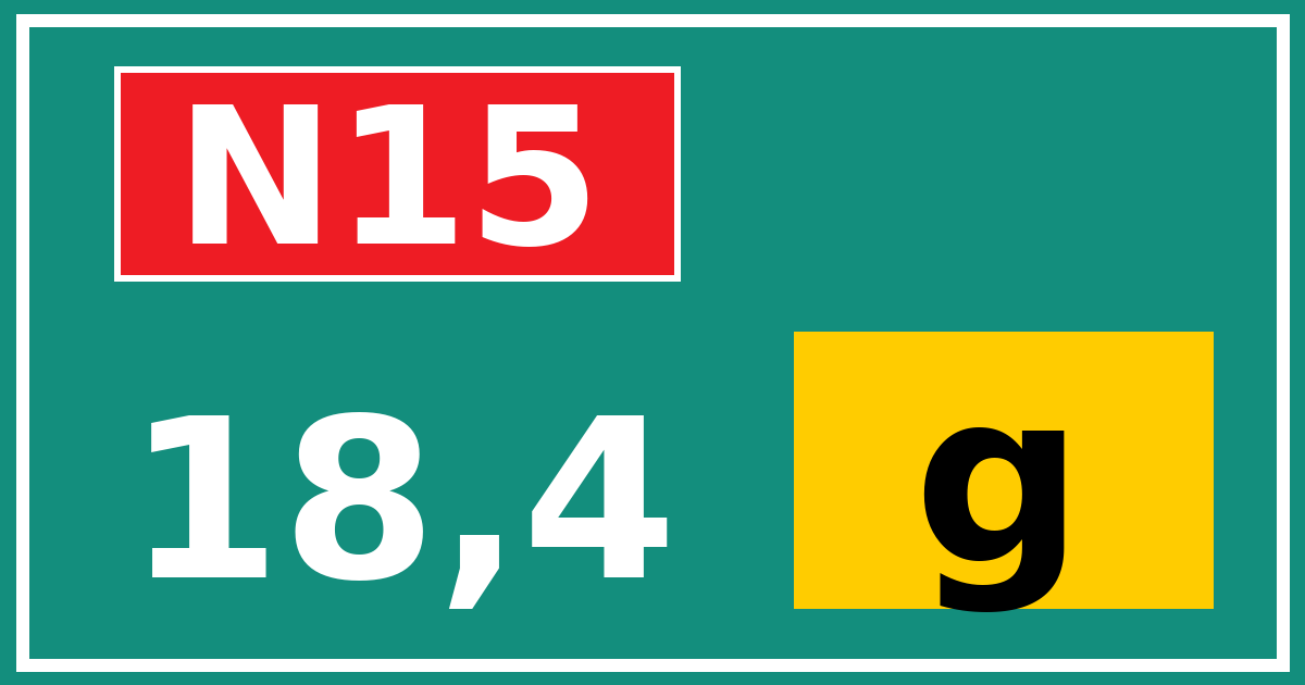 Hectometerbord N15 18,4 letter g
