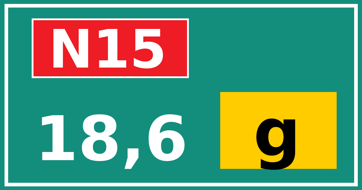 Hectometerbord N15 18,6 letter g