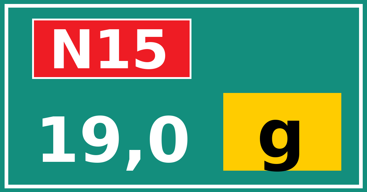 Hectometerbord N15 19,0 letter g