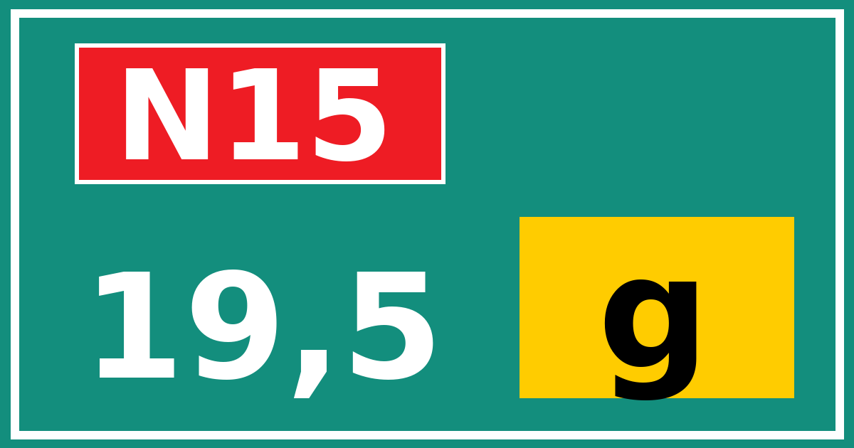 Hectometerbord N15 19,5 letter g