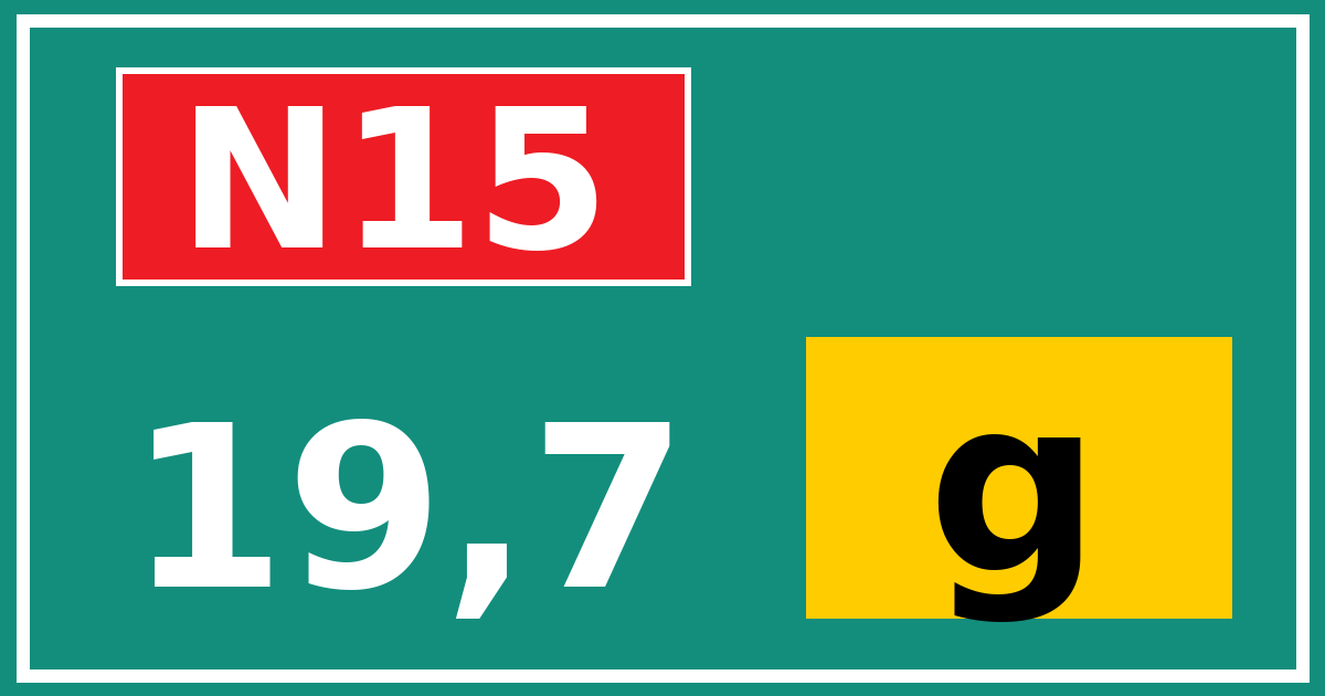 Hectometerbord N15 19,7 letter g