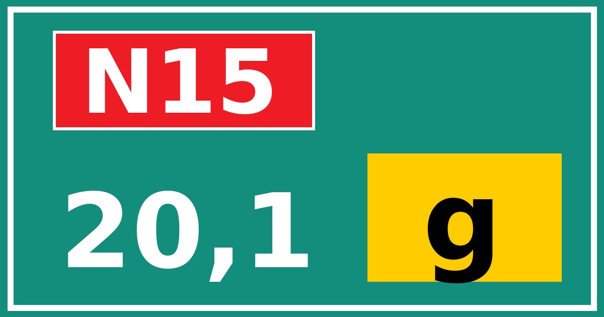 Hectometerbord N15 20,1 letter g