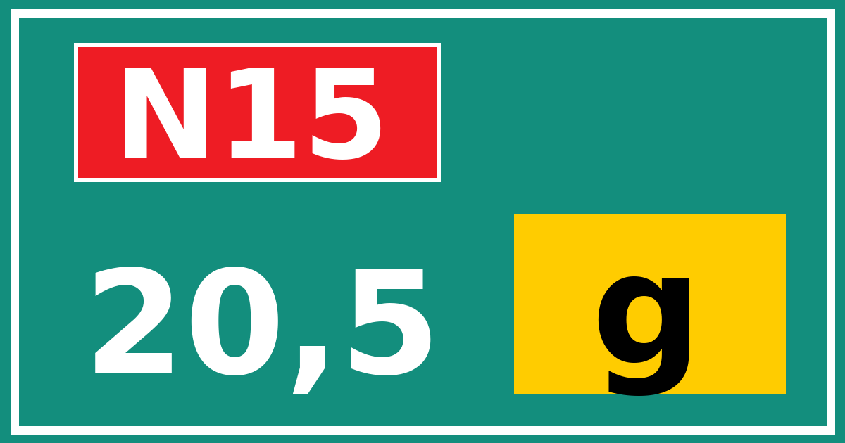 Hectometerbord N15 20,5 letter g