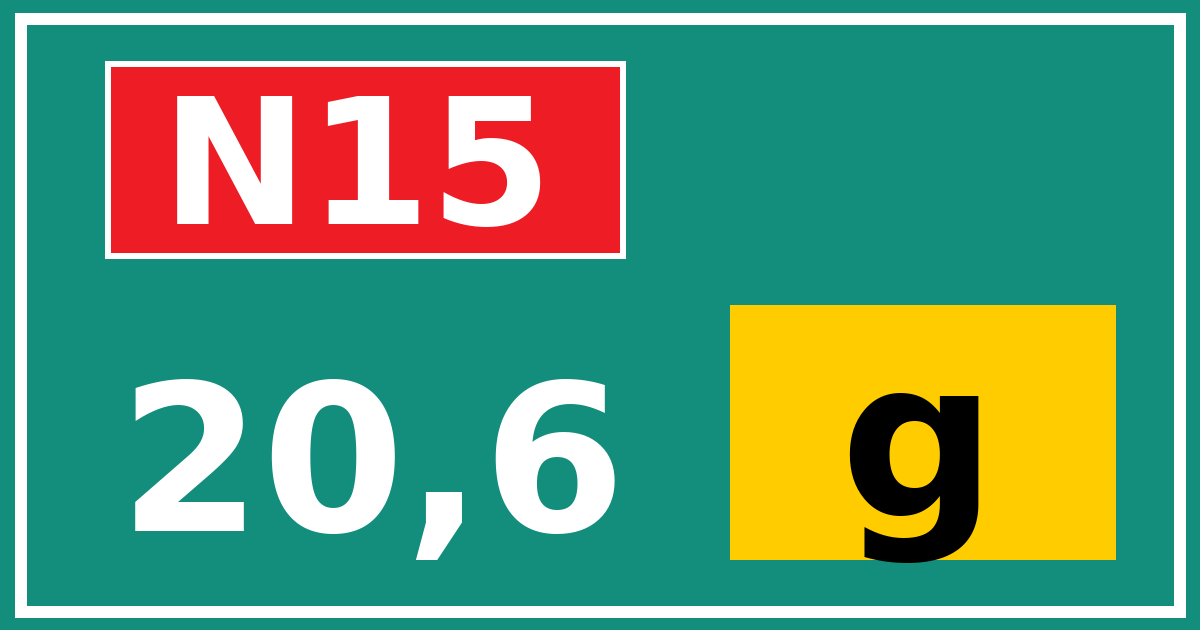 Hectometerbord N15 20,6 letter g