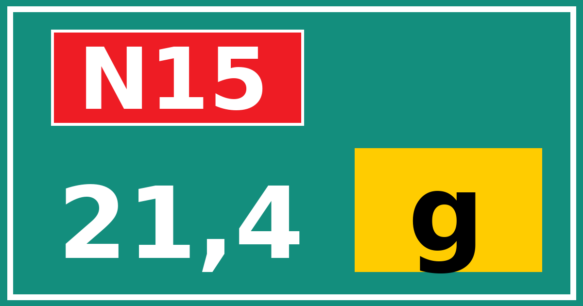 Hectometerbord N15 21,4 letter g