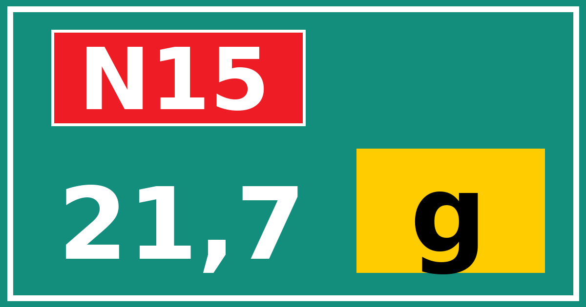 Hectometerbord N15 21,7 letter g