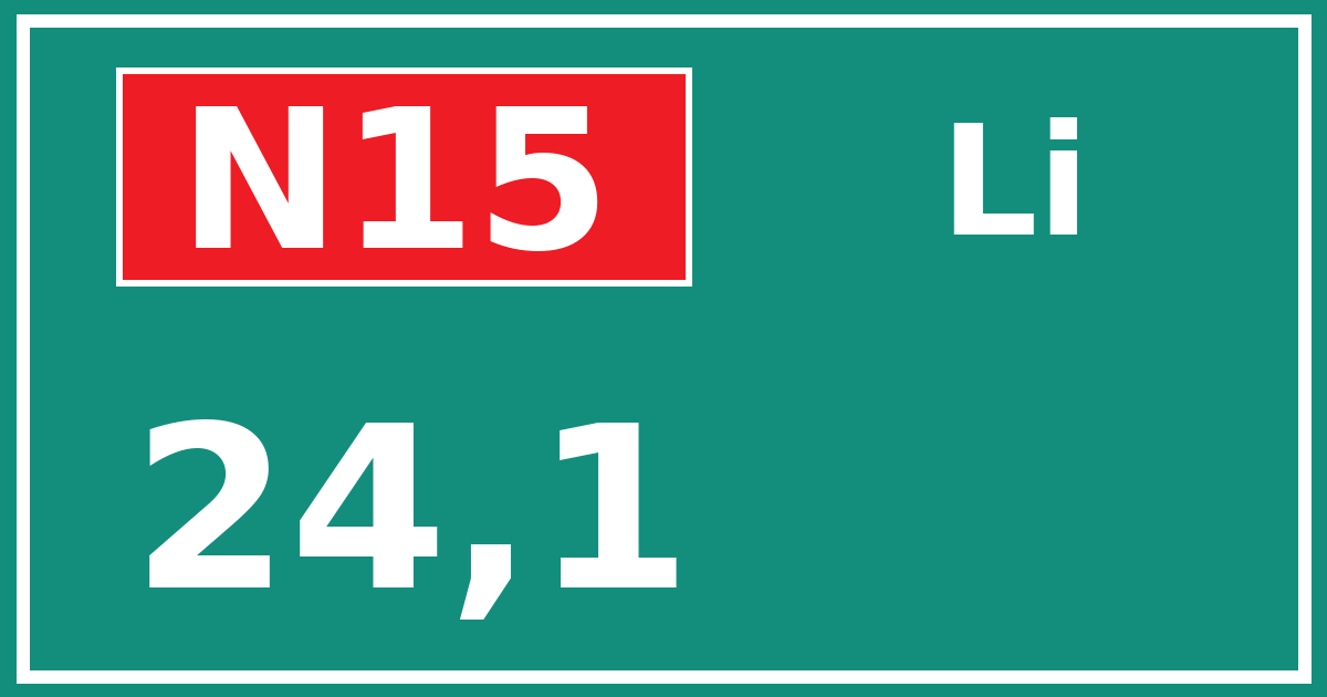 Hectometerbord N15 24,1 zijde Li