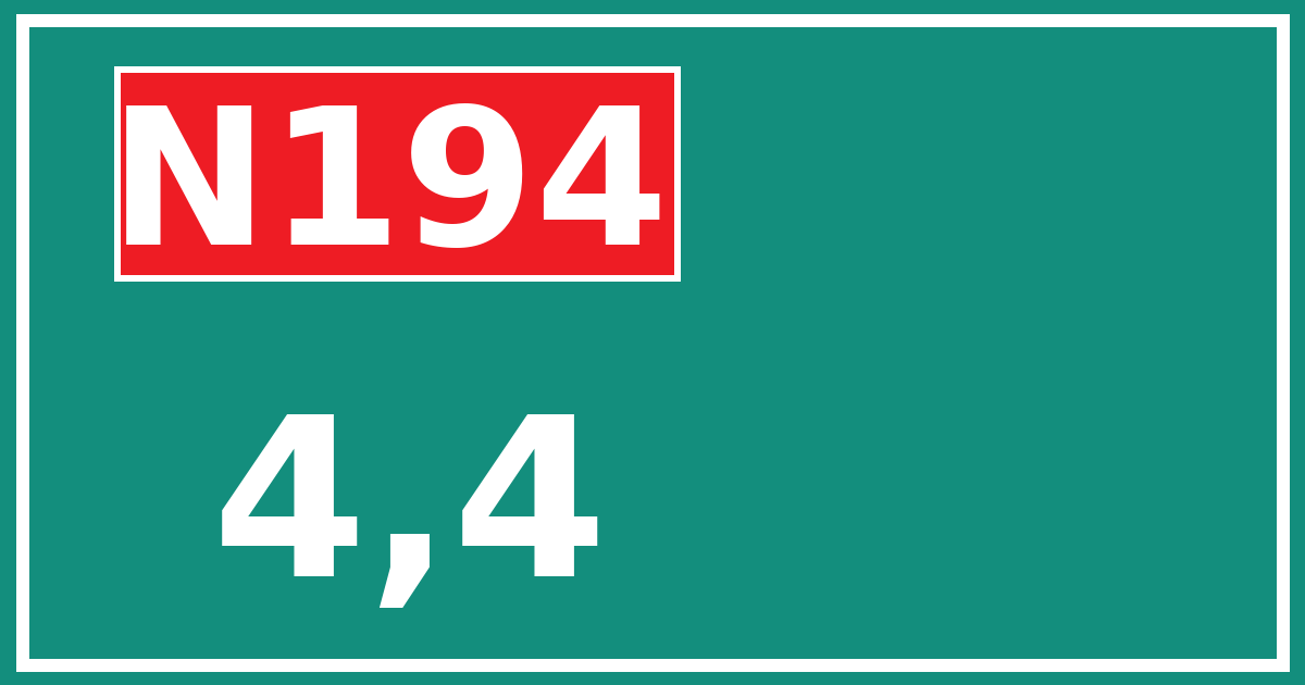 Hectometerbord N194 4,4