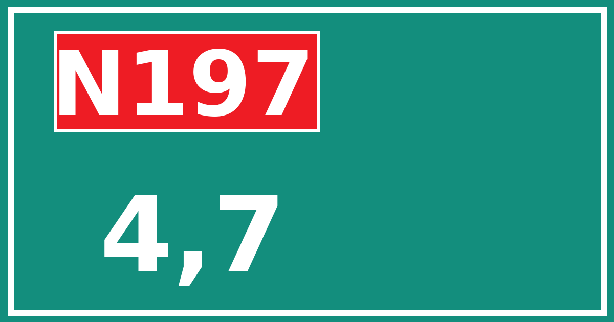 Hectometerbord N197 4,7