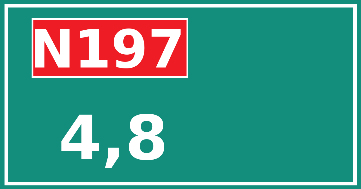 Hectometerbord N197 4,8
