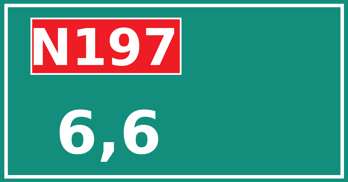 Hectometerbord N197 6,6