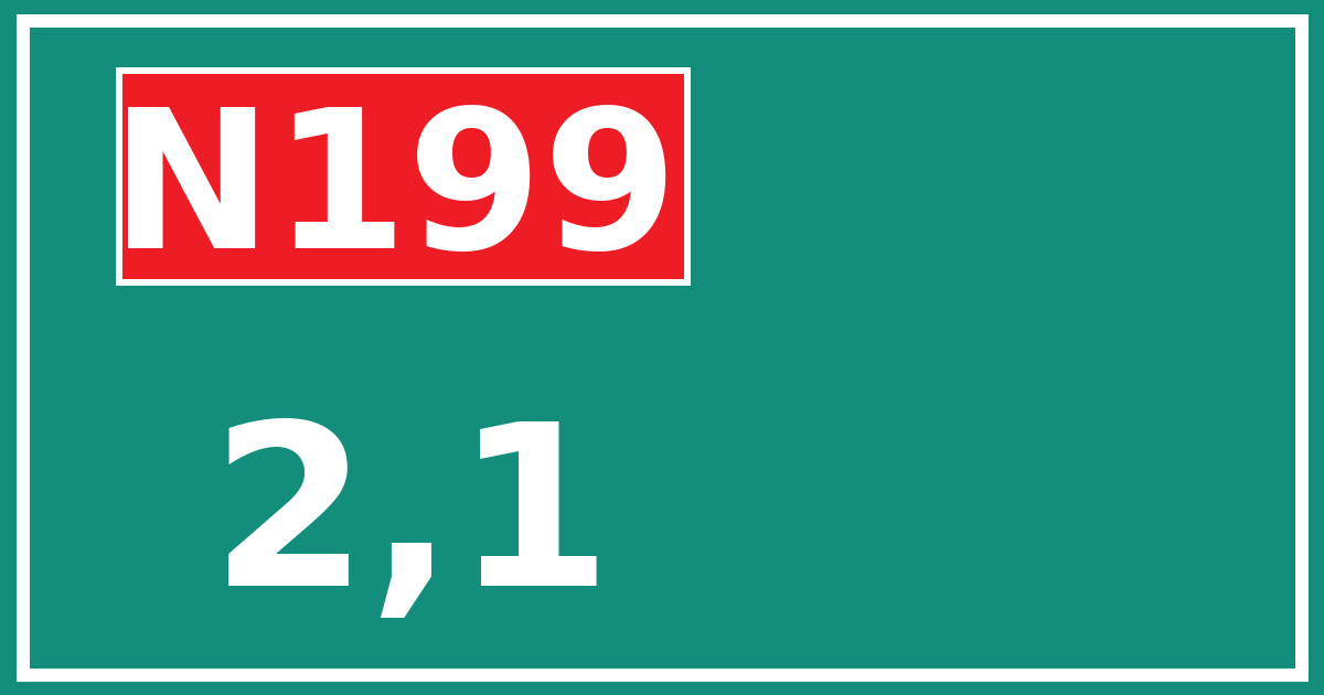 Hectometerbord N199 2,1