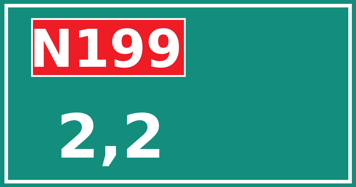 Hectometerbord N199 2,2