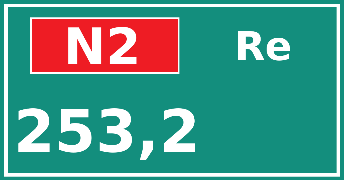 Hectometerbord N2 253,2 zijde Re