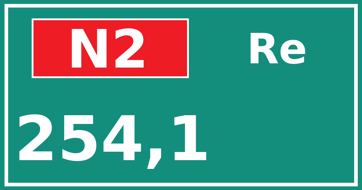 Hectometerbord N2 254,1 zijde Re