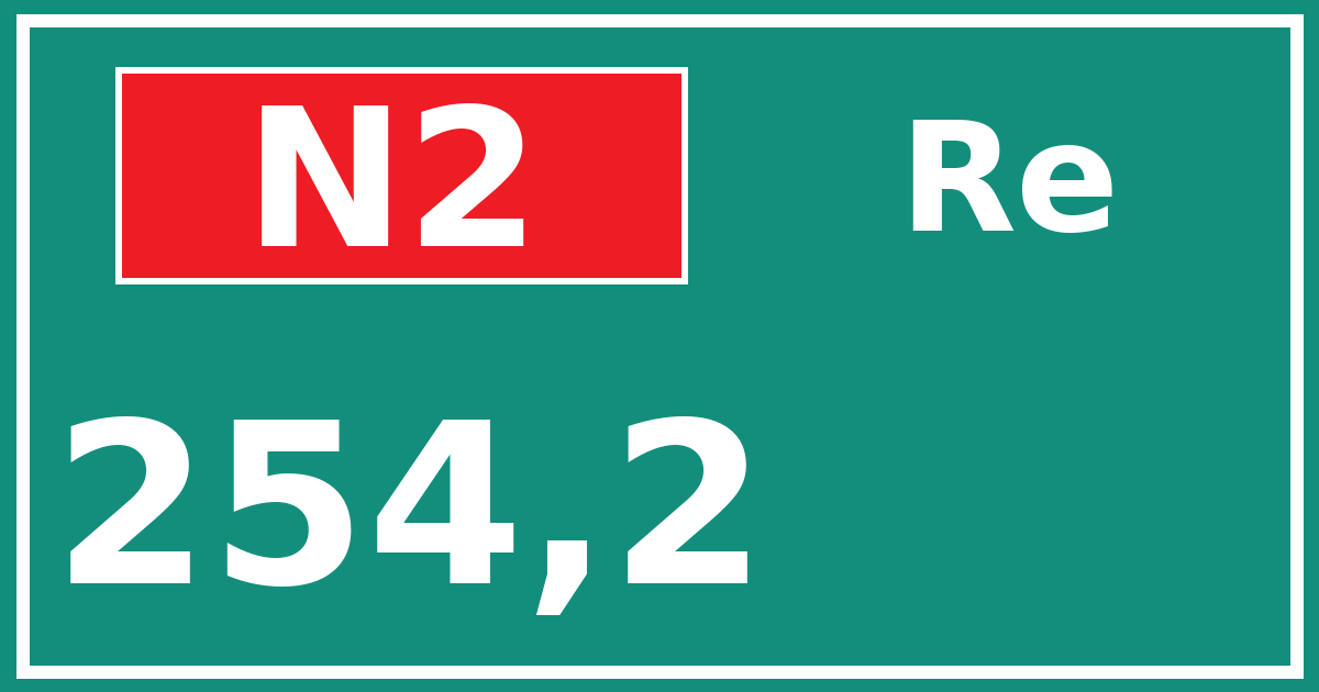 Hectometerbord N2 254,2 zijde Re