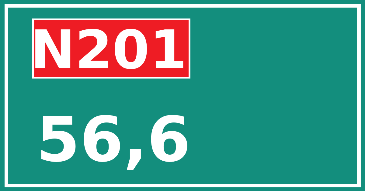 Hectometerbord N201 56,6