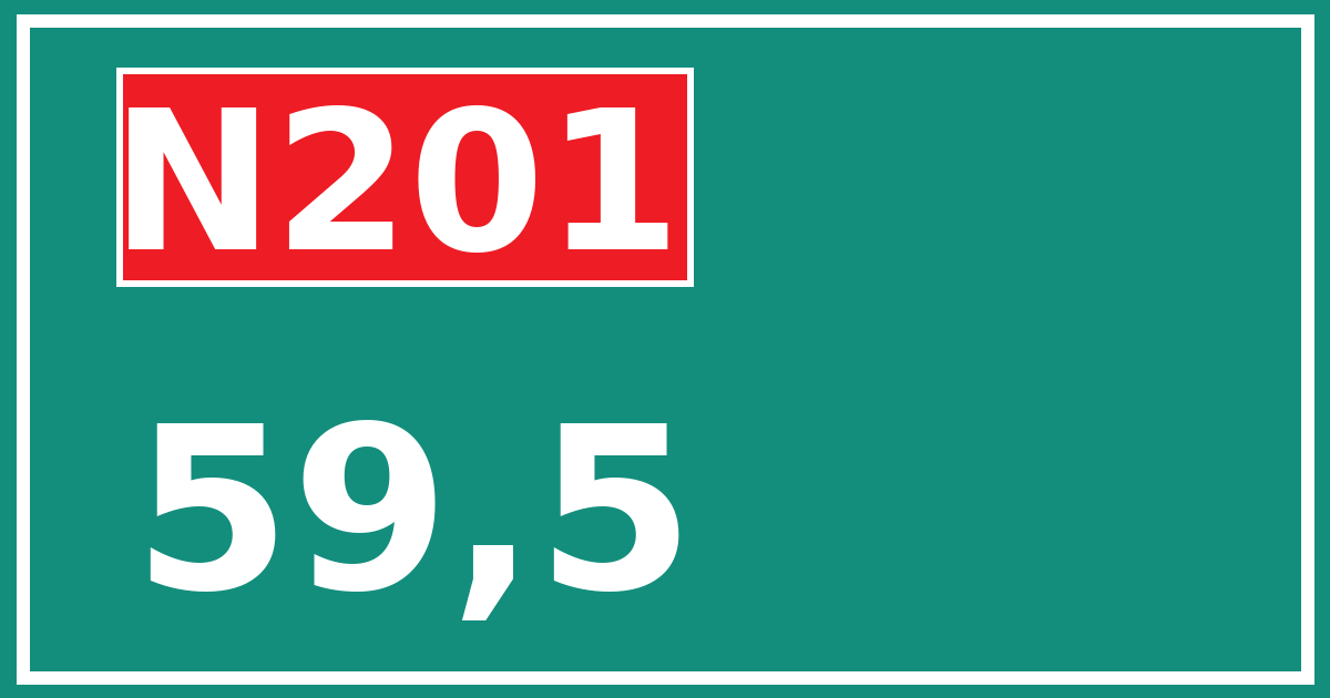 Hectometerbord N201 59,5
