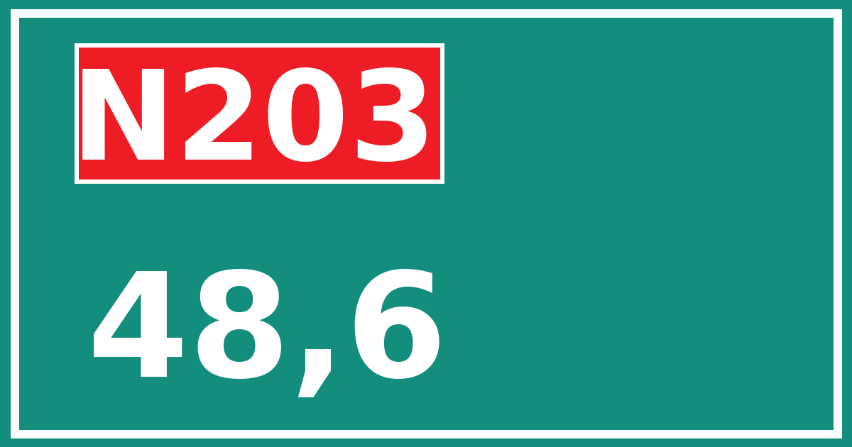 Hectometerbord N203 48,6