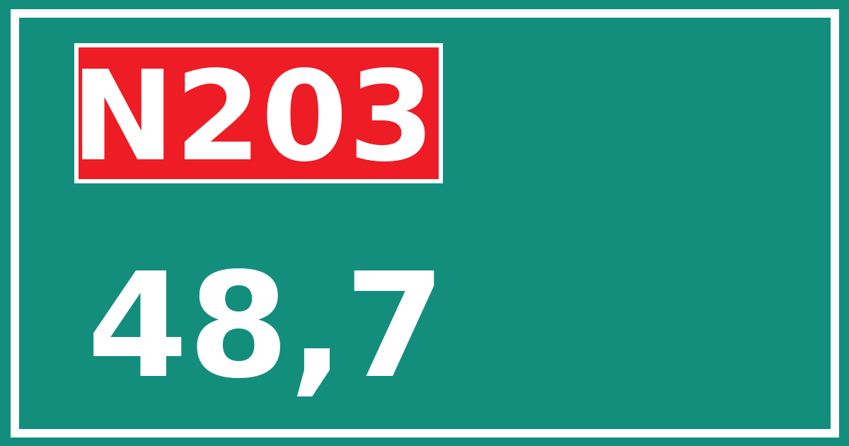 Hectometerbord N203 48,7