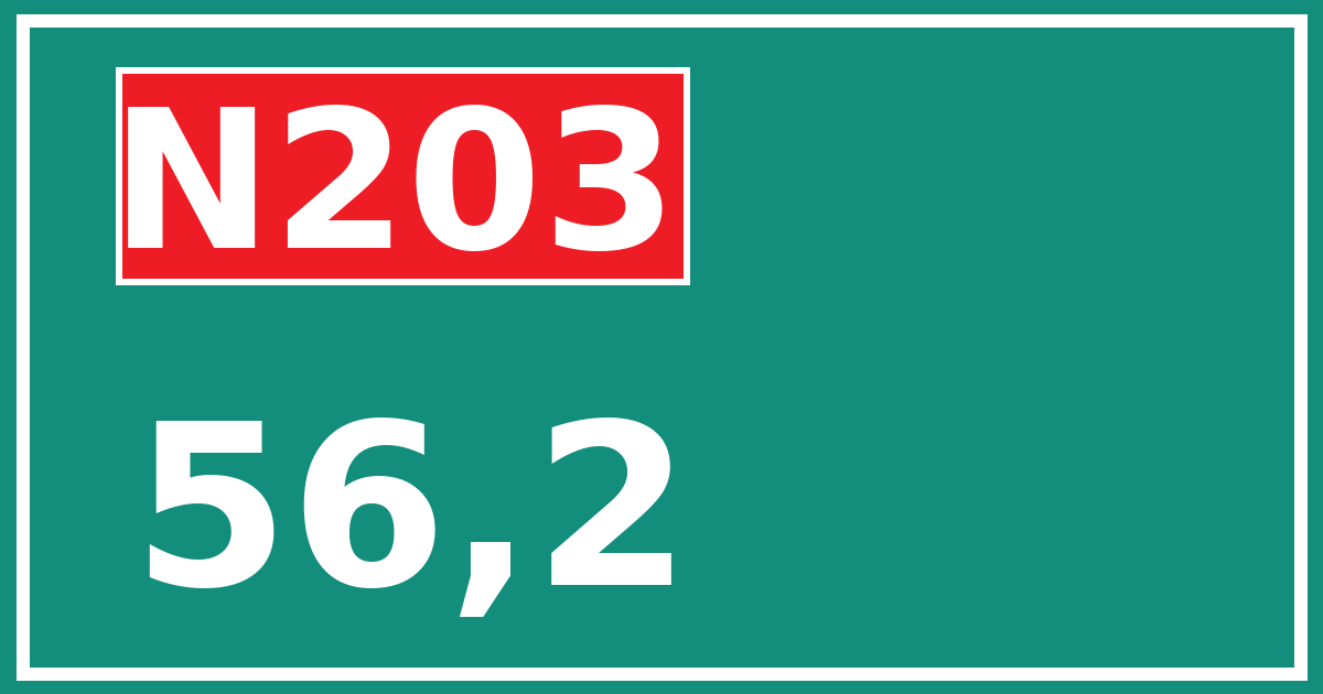 Hectometerbord N203 56,2