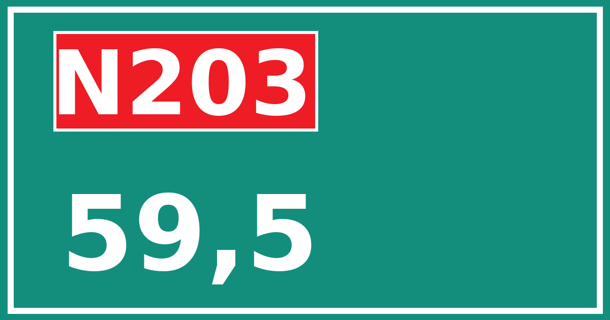 Hectometerbord N203 59,5